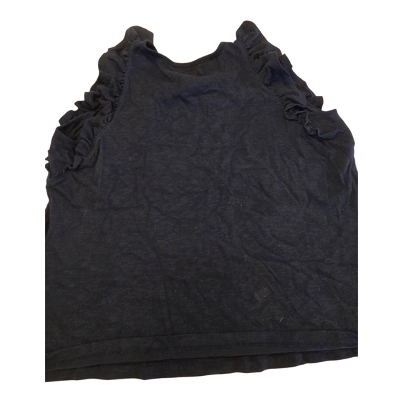 LOFT Navy Gathered Neckline Blouse - Picture 5 of 5